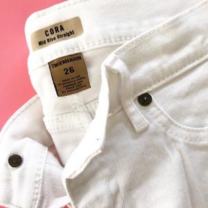 True religion white Cora Mid Rise straight leg